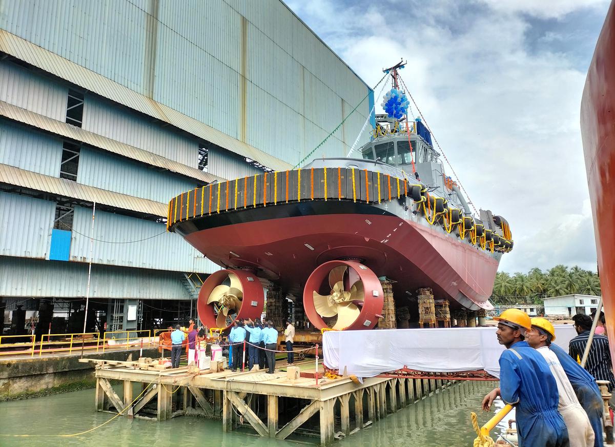 Udupi-Cochin Shipyard launches 62-tonne Bollard Pull Tug Boat