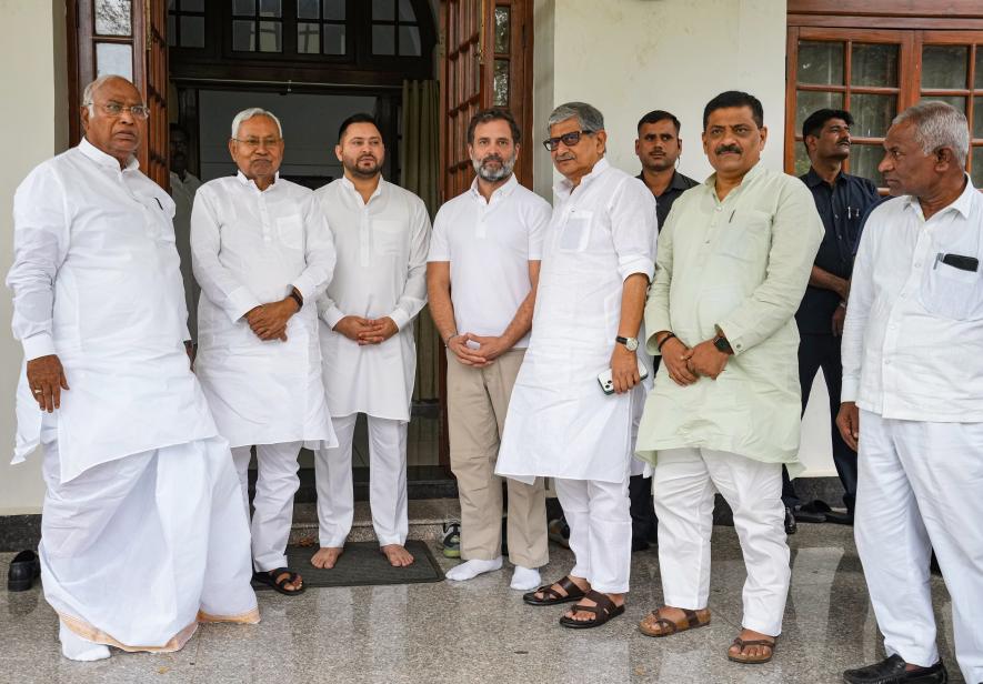 Nitish, Tejashwi meet Kharge in Delhi; Rahul also present; pledge to take opposition unity forward