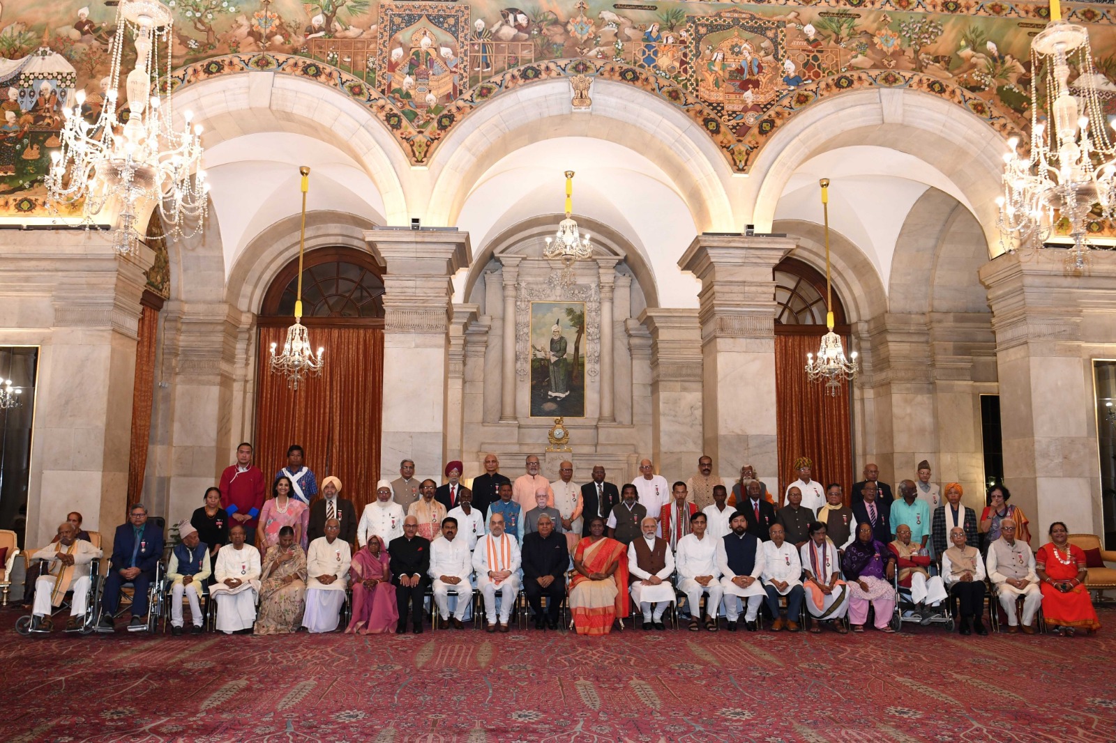 President Murmu confers Padma awards to 54 distinguished achievers, Ustad Zakir Hussain, former Union minister SM Krishna honoured