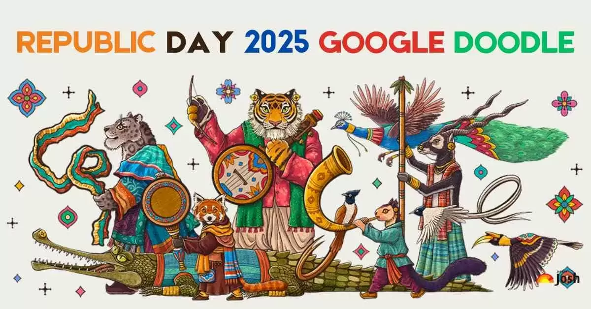 Google Honors India's 76th Republic Day with a 'Wildlife Meets Culture' Doodle